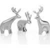 Nambe Nambé Dasher Set Of 3 Reindeer Figurines In Silver
