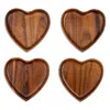Nambe Eat Your Heart Out Appetizer Plates, Set Of 4 In Brown