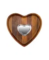 Nambe Eat Your Heart Out Chip And Dip, Set Of 2 In Brown