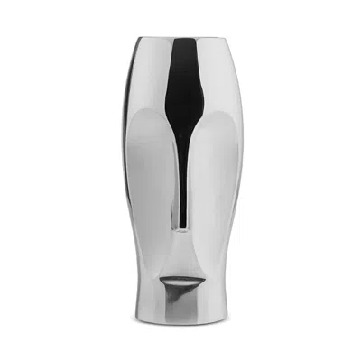 Nambe Face Vase, Large In Metallic