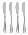 Nambe Flatware Paige Butter Knives, Set Of 4 In Silver
