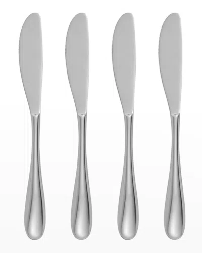 Nambe Flatware Paige Butter Knives, Set Of 4 In Metallic