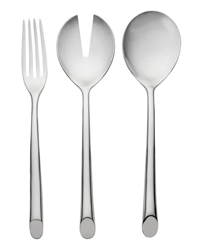 Nambe Frond 3pc Hostess Set In Silver