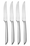 Nambe Frond Steak Knives - Set Of 4 In Metallic Silver