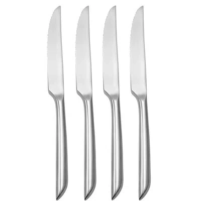 Nambe Frond Steak Knives (set Of 4) In Silver