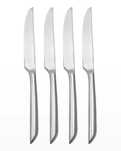 Nambe Frond Steak Knives, Set Of Four In Metallic