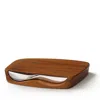 Nambe Gourmet Blend Bar Board With Knife In Stainless Steel And Acacia Wood