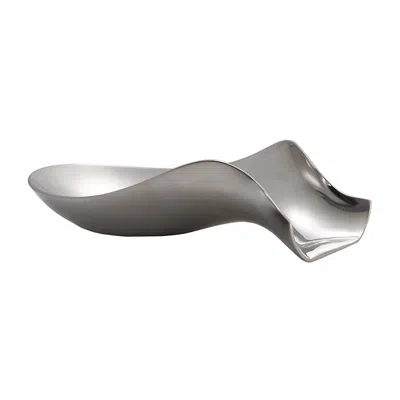 Nambe Gourmet Curvo Spoon Rest In Stainless Steel/wood