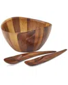 Nambe Harmony 3pc Salad Set In Brown