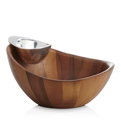 Nambe Harmony Chip & Dip Bowl Set In Silver