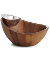 Nambe Harmony Chip & Dip Bowl Set In Silver