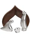Nambe Holy Family Nativity Scene Figurines In Multi