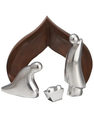Nambe Holiday 4pc Nativity Scene In Brown