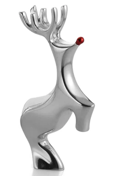 Nambe Nambé Holiday Mini Red Nosed Reindeer In Silver
