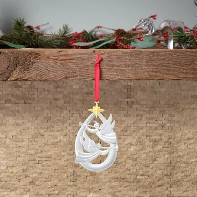Nambe Holiday Nambé Hanging Figurine Ornament In Silver