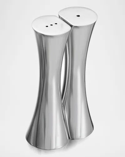 Nambe Kissing Salt & Pepper In Silver