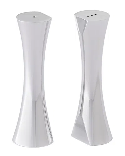 Nambe Nambé Kissing Salt & Pepper Shakers In Silver