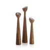 Nambe Luna Candlestick Trio - Exclusive In Brown