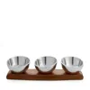 Nambe Luna Triple Condiment Bowl - Exclusive In Brown