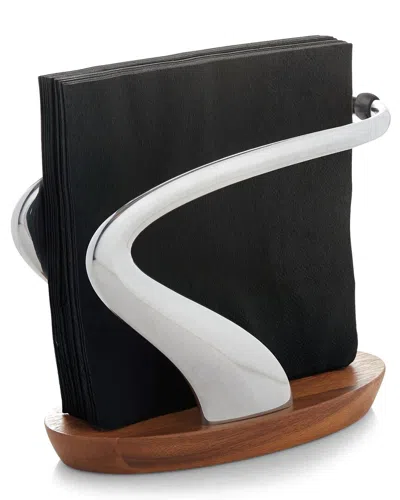 Nambe Lupo Napkin Holder In Black