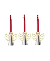 Nambe Mini Angel Ornament, Set Of 3 In Silver
