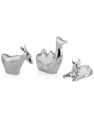 Nambe Miniature Nativity Animals In Silver