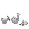 Nambe Miniature Nativity Animals Set In Metallic