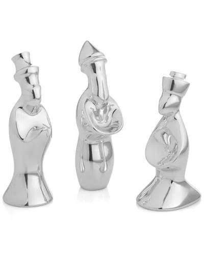 Nambe Miniature Nativity Wise Men In Gray