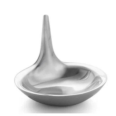Nambe Mira Ring Holder In Gray