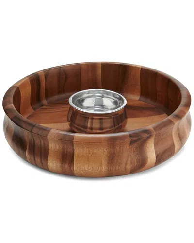 Nambe Nambé Nara Chip & Dip In Brown