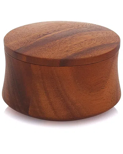 Nambe Nambé Nara Salt Cellar In Brown