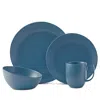 Nambe Orbit Dinnerware 4 Piece Place Setting In Blue