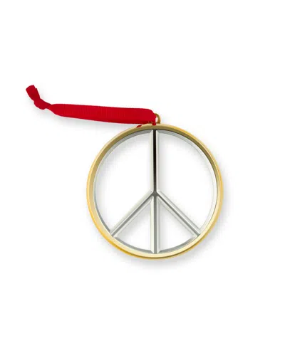 Nambe Peace Sign Ornament In Silver
