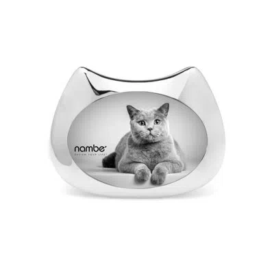 Nambe Pet  Cat Frame 3x5 In Silver