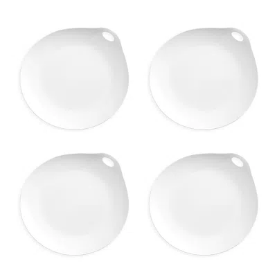 Nambe Portables 4 Piece Dinner Plates, Service For 4 In White