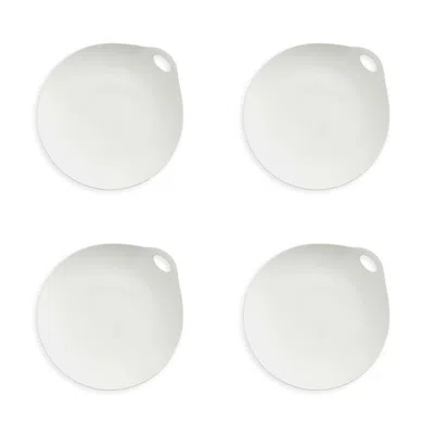 Nambe Portables Salad Plates, Set Of 4 In White