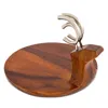 Nambe Reindeer Platter In Brown