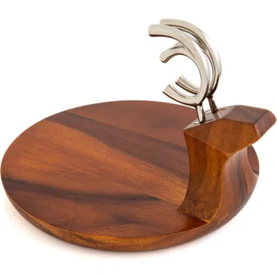 NAMBE NAMBÉ REINDEER WOOD PLATTER WITH SPREADER KNIFE