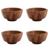 Nambe Rivet Individual Salad Bowls, Set Of 4 In Brown