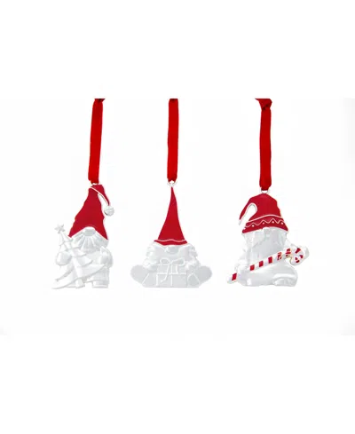 Nambe Mini Gnome Ornaments - Set Of 3 In Silver