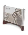 Nambe Sky View Picture Frame, 4" X 6" In Silver And Brown