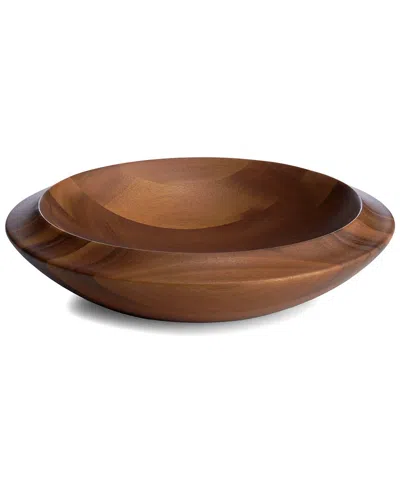 Nambe Nambé Skye Wood Centerpiece Bowl In Brown