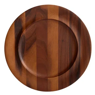 Nambe Skye Wood Charger In Brown