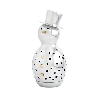Nambe Snowman Tealight Luminary In White