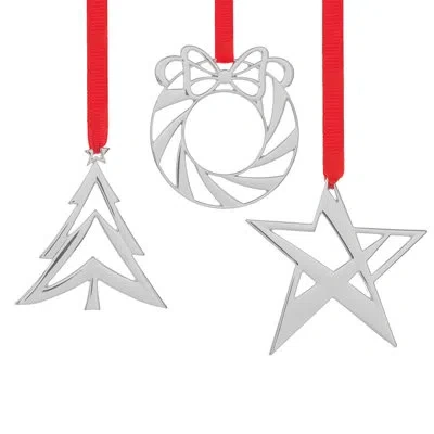 Nambe Star, Wreath &tree Orn Set