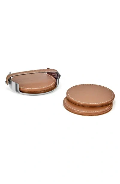 Nambe Nambé Tahoe Set Of 4 Coasters In Brown