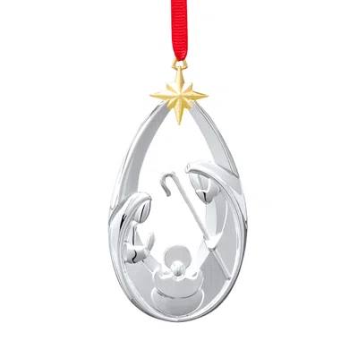 Nambe The Holy Family Ornament In White