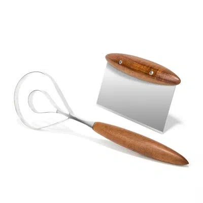 Nambe Tom Papa Breaking Bread 2-piece Tool Set In Brown