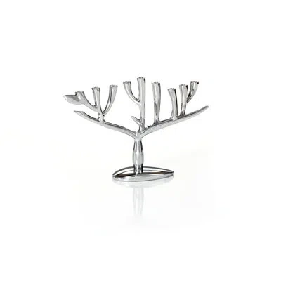 Nambe Tree Of Life Menorah In Silver