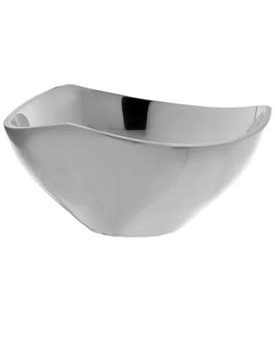 Nambe Tri-corner Bowl 9in In Gray